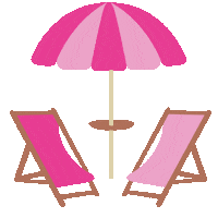 thequirkyname summer beach umbrella summer vibes Sticker
