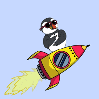 To The Moon Dancing GIF by Puffins