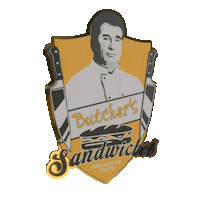 thebutcherssandwiches food yellow chicken greece Sticker