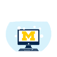 Computer Umsocial Sticker by University of Michigan