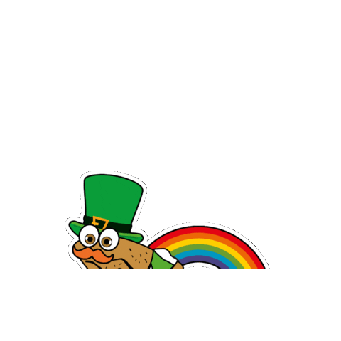 St Patricks Day Rainbow Sticker by piroshkypiroshky