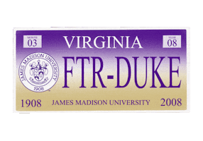 Travel Car Sticker by James Madison University