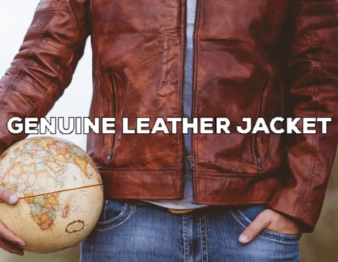 sdasssa giphygifmaker genuine leather jacket GIF