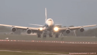 Plane Experiences a Rocky Landing