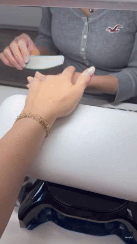 Nail Salon Owner Handles Fussy Baby While Mom Gets Manicure