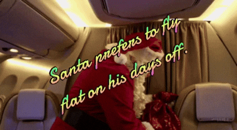 iflyflat christmas xmas santa flying GIF