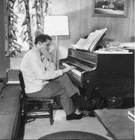 glenngould thinking piano classical glenn gould GIF