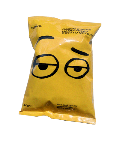 smugcompany eyes smug potato chips smug face Sticker