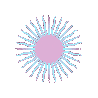 Pink Sun Sticker by Marie Starek Joaillerie
