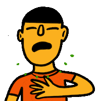 Sick Man Sticker by Darién Sánchez