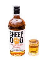 sheepdogau drink whiskey sheep dog mutts nuts Sticker