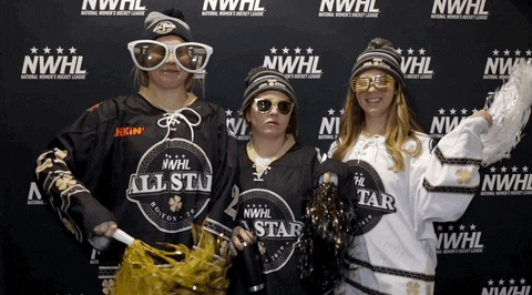 NWHL giphyupload celebrate hockey sunglasses GIF