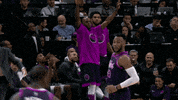 happy hands up GIF by NBA