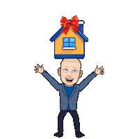 Happy Real Estate Sticker by Justin Havre