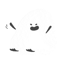 Halloween 白 Sticker