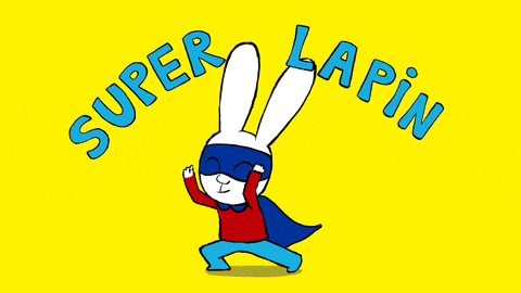 Super Hero Reaction GIF by Simon Super Rabbit