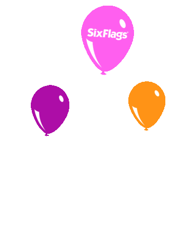 Birthday Party Sticker by Six Flags