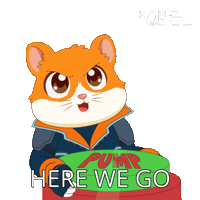 Get Hyped Lets Go Sticker by Hamieverse