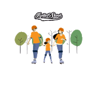 Rollerskool fun play rolling activity Sticker