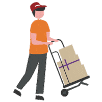 Delivery Lieferung Sticker by Minijob-Zentrale