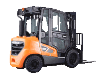doosan love heart heavy equipment forklift Sticker