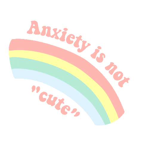 MyAnxietyandMe giphyupload rainbow mental health anxiety Sticker
