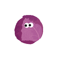 Blinking Red Cabbage Sticker by Imperfect Foods