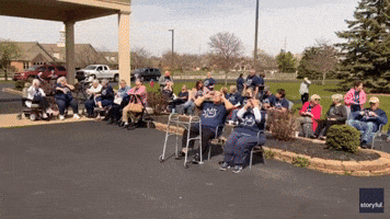 Senior Citizens Watch Solar Eclipse From Ohio Retirement Home