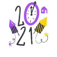 New Year Feliz Ano Sticker by MI CASA INN