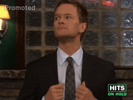 Sponsored GIF. Neil Patrick Harris stands in a room briefly gazing into the distance. Oozing charisma he shifts his focus directly into the camera and deadpans “daddy’s home” as he straightens his tie and finishes up with a wink