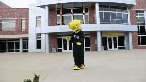 Wu_Shock giphyupload dancing mascot wsu GIF