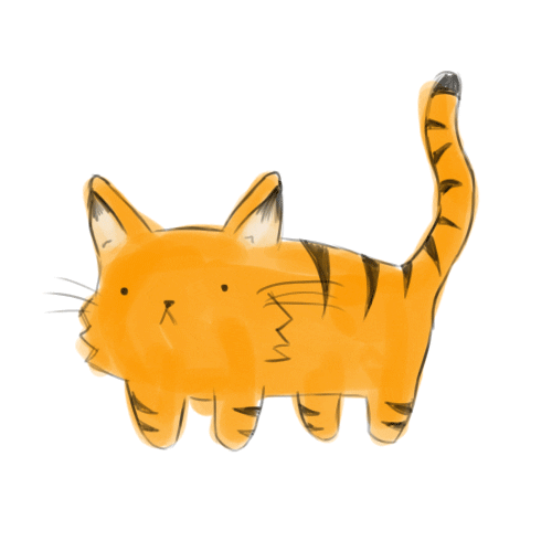 cat drawing GIF by hoppip