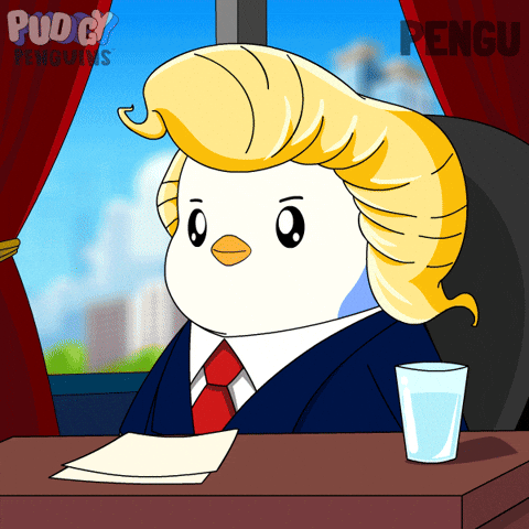Donald Trump Crypto GIF by Pudgy Penguins