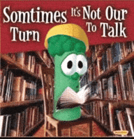 Larry The Cucumber Shut Up GIF