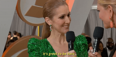 Its Great To Be Here Celine Dion GIF by Recording Academy / GRAMMYs