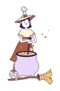 ThankViews halloween magic witch bubble Sticker