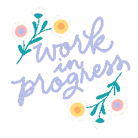 paola_koala work flowers colorful lettering Sticker