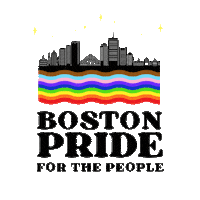 bostonprideforthepeople fun logo celebrate rainbow Sticker