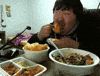 eat asian food GIF