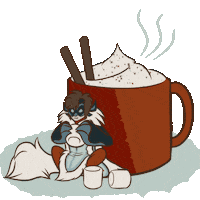 Hot Chocolate Marshmallow Sticker by Julie.VanGrol