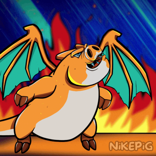 Fire-Breathing Dragon Fire GIF by Nikepig