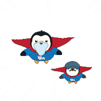 Flying On My Way Sticker by Pudgy Penguins