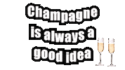 Champagne Bubbels Sticker by Restaurant Joann