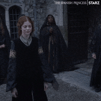 amused charlotte hope GIF by The Spanish Princess