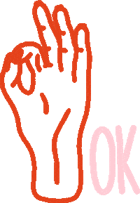 Pink Ok Sticker by Poppy Deyes