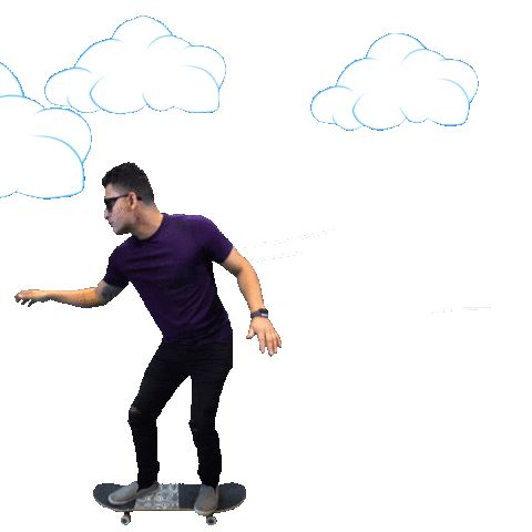 pabscrowned giphyupload skate fast clouds Sticker