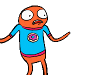 Radrobot cartoon omg scared stressed Sticker