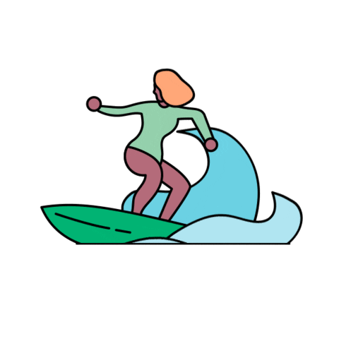 Waves Surfing Sticker by Sydney, Australia