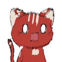 Scared Cat Sticker by Kitaro World