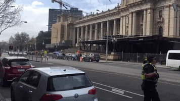 Police Wrestle Man to Ground Outside Victorian Parliament Amid 'Explosion' Fears